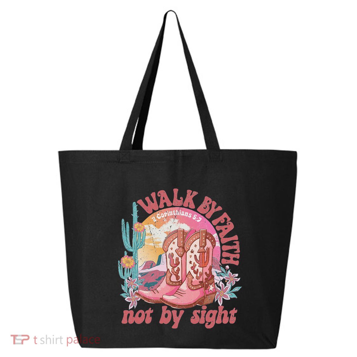 Walk By Faith Not By Sight Saying Bible Verse 25L Jumbo Tote