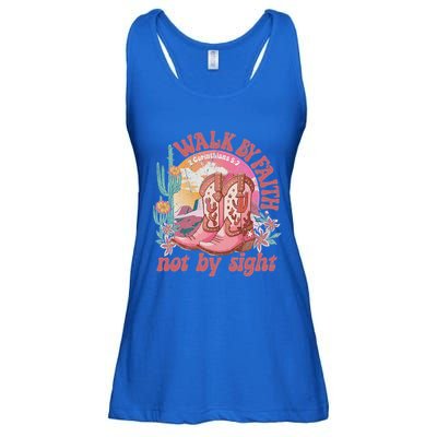 Walk By Faith Not By Sight Saying Bible Verse Ladies Essential Flowy Tank