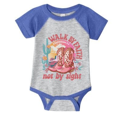 Walk By Faith Not By Sight Saying Bible Verse Infant Baby Jersey Bodysuit