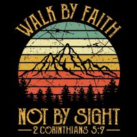 Walk By Faith Not By Sight T Bible Verse Gift Christian Cooling Performance Crew T-Shirt
