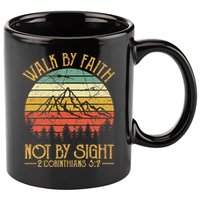 Walk By Faith Not By Sight T Bible Verse Gift Christian 11oz C Handle Ceramic Mug