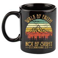Walk By Faith Not By Sight T Bible Verse Gift Christian 11oz C Handle Ceramic Mug