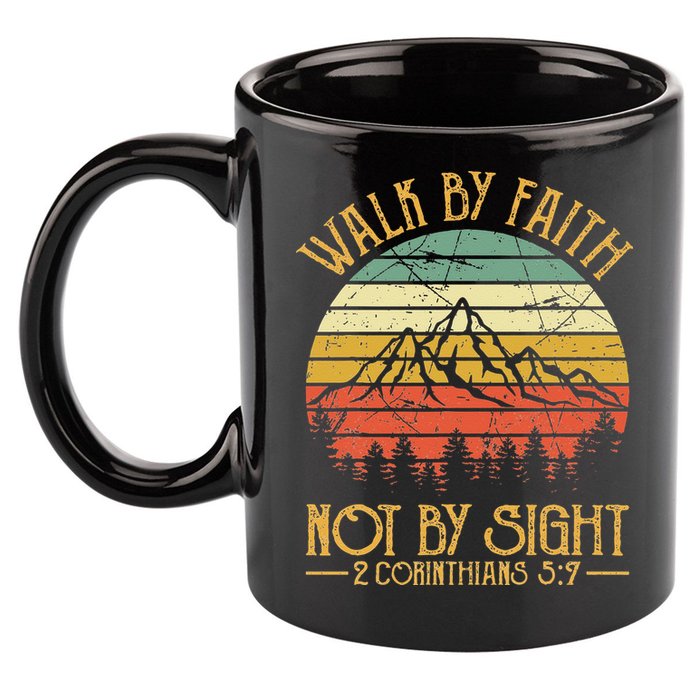 Walk By Faith Not By Sight T Bible Verse Gift Christian 11oz C Handle Ceramic Mug