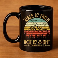 Walk By Faith Not By Sight T Bible Verse Gift Christian 11oz C Handle Ceramic Mug