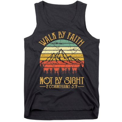 Walk By Faith Not By Sight T Bible Verse Gift Christian Tank Top