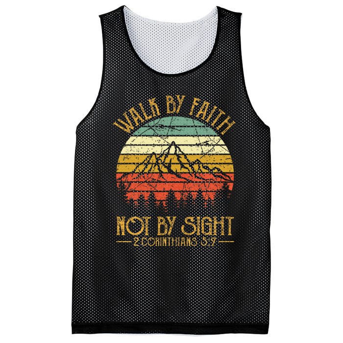 Walk By Faith Not By Sight Bible Verse Gift Christian Mesh Reversible Basketball Jersey Tank