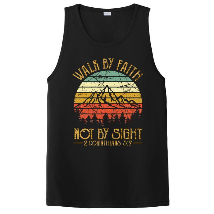 Walk By Faith Not By Sight Bible Verse Gift Christian PosiCharge Competitor Tank