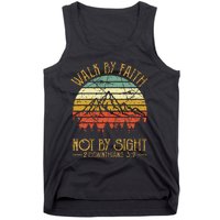 Walk By Faith Not By Sight Bible Verse Gift Christian Tank Top