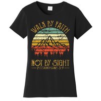 Walk By Faith Not By Sight Bible Verse Gift Christian Women's T-Shirt