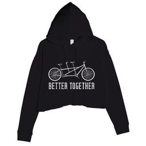 Tandem Bike Bicycle Cycling Crop Fleece Hoodie