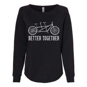 Tandem Bike Bicycle Cycling Womens California Wash Sweatshirt