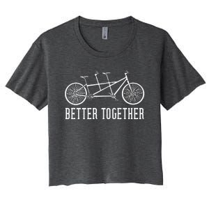 Tandem Bike Bicycle Cycling Women's Crop Top Tee