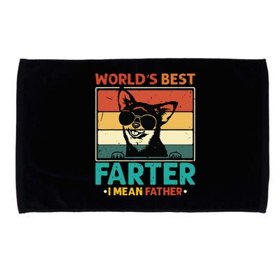 Worlds Best Farter I Mean Father Best Dad Ever Cool Dog Microfiber Hand Towel