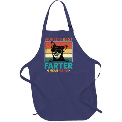 Worlds Best Farter I Mean Father Best Dad Ever Cool Dog Full-Length Apron With Pockets