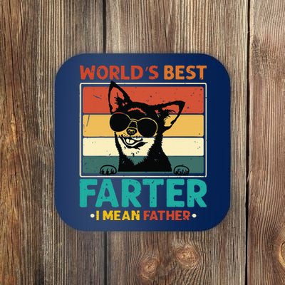 Worlds Best Farter I Mean Father Best Dad Ever Cool Dog Coaster