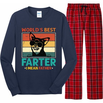 Worlds Best Farter I Mean Father Best Dad Ever Cool Dog Long Sleeve Pajama Set