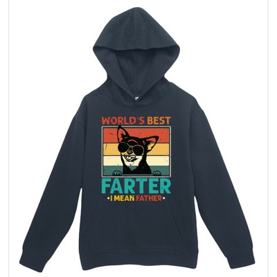 Worlds Best Farter I Mean Father Best Dad Ever Cool Dog Urban Pullover Hoodie