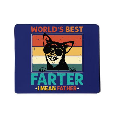 Worlds Best Farter I Mean Father Best Dad Ever Cool Dog Mousepad