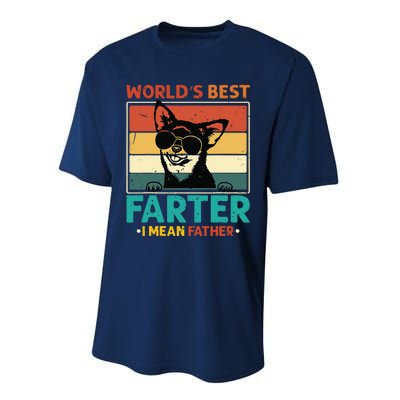 Worlds Best Farter I Mean Father Best Dad Ever Cool Dog Performance Sprint T-Shirt