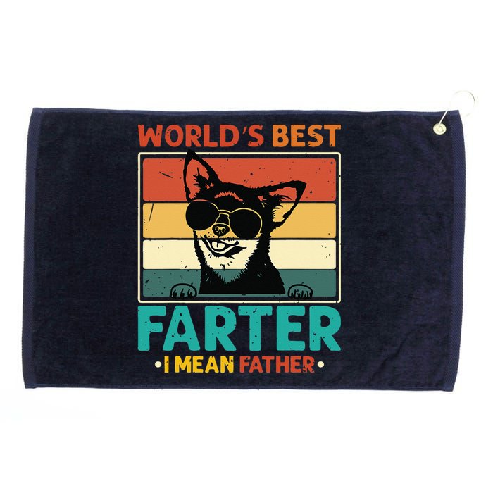 Worlds Best Farter I Mean Father Best Dad Ever Cool Dog Grommeted Golf Towel