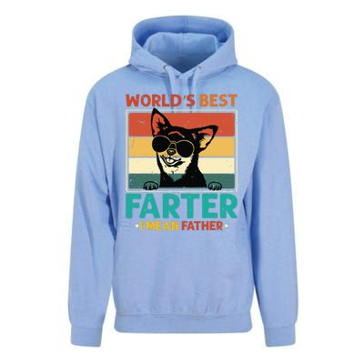 Worlds Best Farter I Mean Father Best Dad Ever Cool Dog Unisex Surf Hoodie