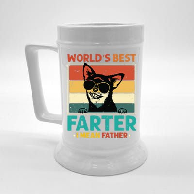 Worlds Best Farter I Mean Father Best Dad Ever Cool Dog Beer Stein