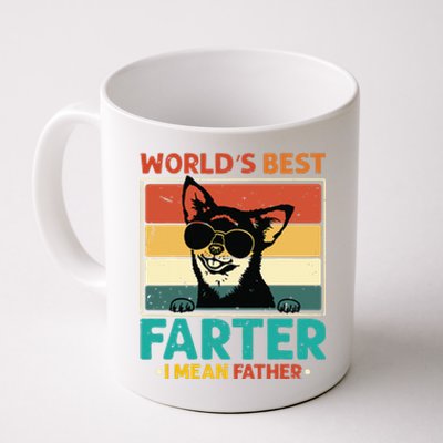 Worlds Best Farter I Mean Father Best Dad Ever Cool Dog Coffee Mug