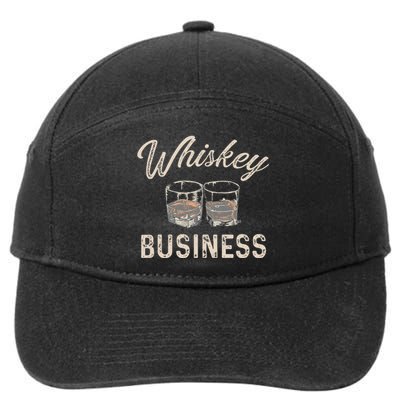 Whiskey Business Funny Vintage Shot Glasses Alcohol Drinking 7-Panel Snapback Hat