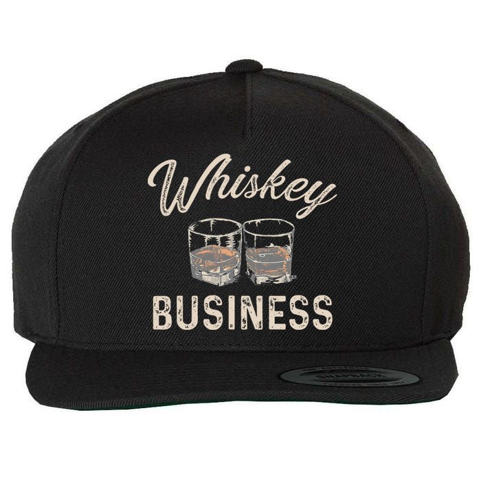 Whiskey Business Funny Vintage Shot Glasses Alcohol Drinking Wool Snapback Cap