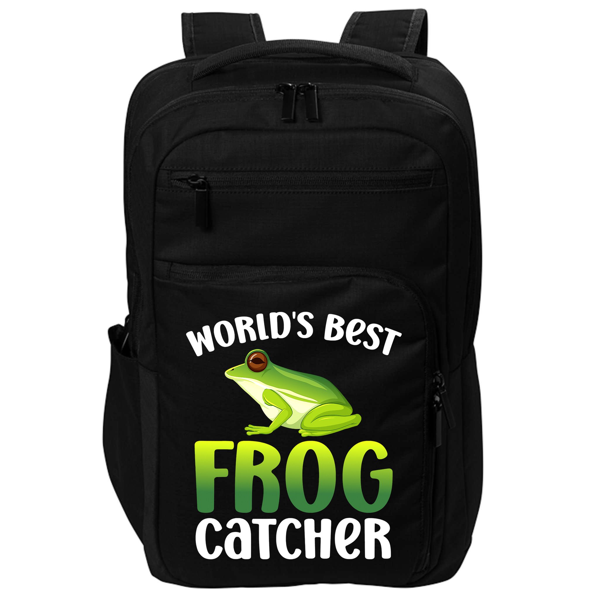 World's Best Frog Catcher Boys Girls Frog Hunter Impact Tech Backpack