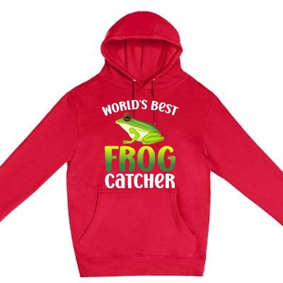 World's Best Frog Catcher Boys Girls Frog Hunter Premium Pullover Hoodie