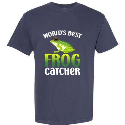 World's Best Frog Catcher Boys Girls Frog Hunter Garment-Dyed Heavyweight T-Shirt