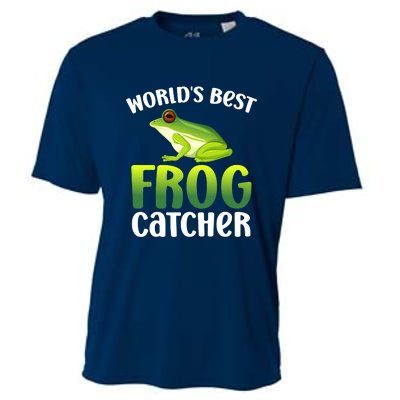 World's Best Frog Catcher Boys Girls Frog Hunter Cooling Performance Crew T-Shirt