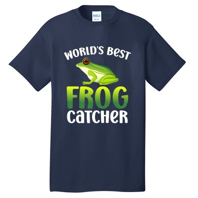 World's Best Frog Catcher Boys Girls Frog Hunter Tall T-Shirt