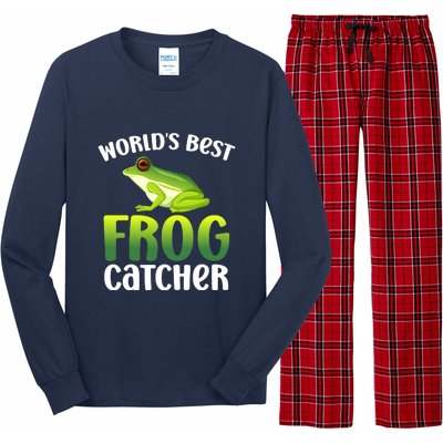 World's Best Frog Catcher Boys Girls Frog Hunter Long Sleeve Pajama Set