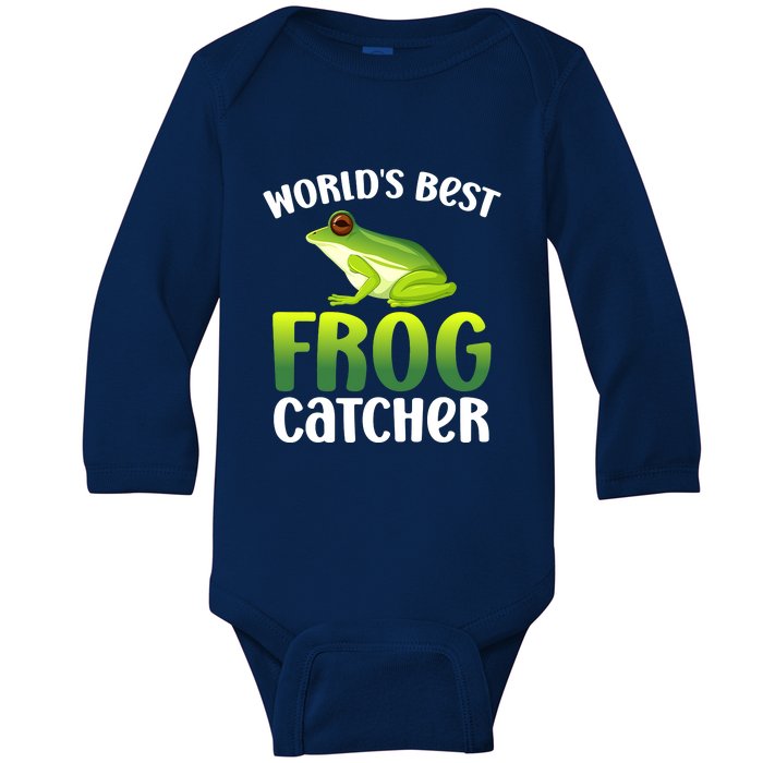 World's Best Frog Catcher Boys Girls Frog Hunter Baby Long Sleeve Bodysuit