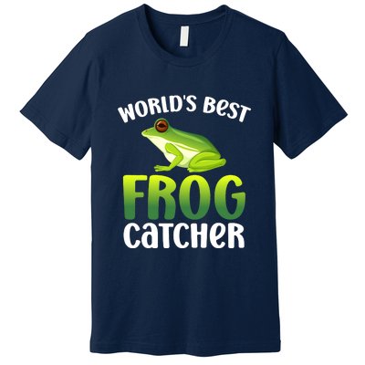 World's Best Frog Catcher Boys Girls Frog Hunter Premium T-Shirt