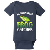 World's Best Frog Catcher Boys Girls Frog Hunter Baby Bodysuit