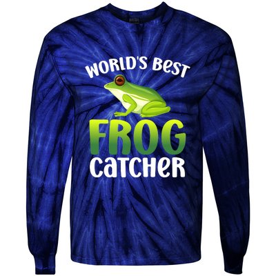 World's Best Frog Catcher Boys Girls Frog Hunter Tie-Dye Long Sleeve Shirt