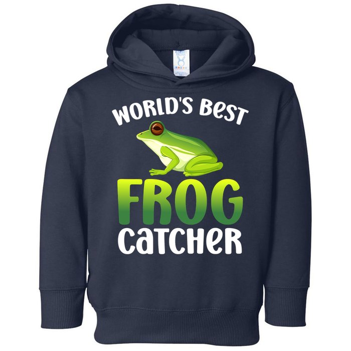 World's Best Frog Catcher Boys Girls Frog Hunter Toddler Hoodie