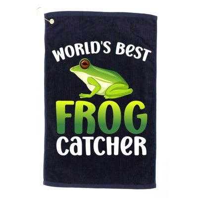 World's Best Frog Catcher Boys Girls Frog Hunter Golf Towel