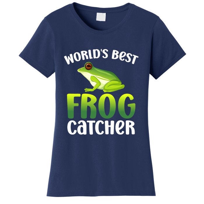 World's Best Frog Catcher Boys Girls Frog Hunter Women's T-Shirt