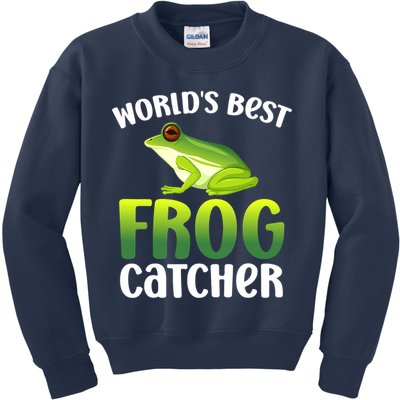 World's Best Frog Catcher Boys Girls Frog Hunter Kids Sweatshirt
