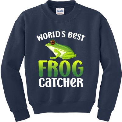 World's Best Frog Catcher Boys Girls Frog Hunter Kids Sweatshirt