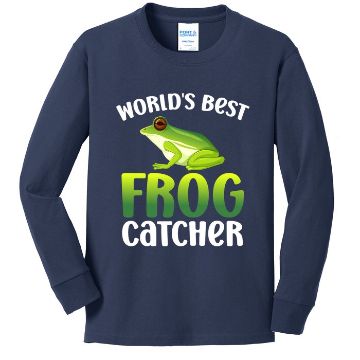 World's Best Frog Catcher Boys Girls Frog Hunter Kids Long Sleeve Shirt