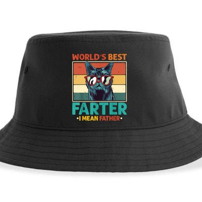 Worlds Best Farter I Mean Father Best Cat Dad Ever Sustainable Bucket Hat
