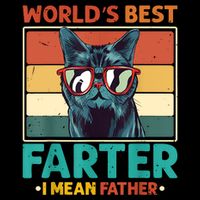 Worlds Best Farter I Mean Father Best Cat Dad Ever Drawstring Bag