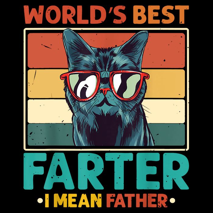 Worlds Best Farter I Mean Father Best Cat Dad Ever Drawstring Bag
