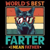 Worlds Best Farter I Mean Father Best Cat Dad Ever Premium T-Shirt