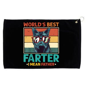 Worlds Best Farter I Mean Father Best Cat Dad Ever Grommeted Golf Towel